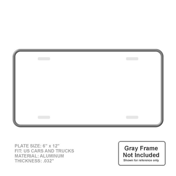 Blank 6" X 12" Aluminum License Plate Thumbnail