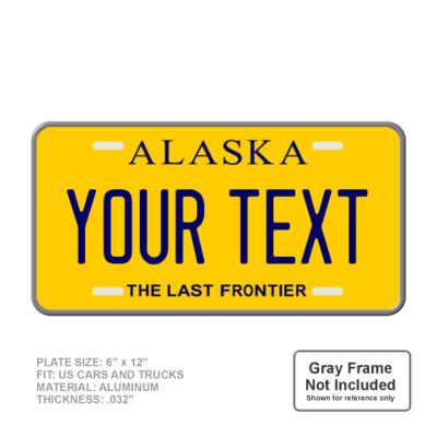 Alaska Full Size 6" X 12" Personalized Novelty License Plate Thumbnail