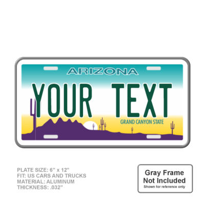 Arizona Full Size 6" X 12" Personalized Novelty License Plate Thumbnail