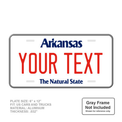 Arkansas Full Size 6" X 12" Personalized Novelty License Plate Thumbnail