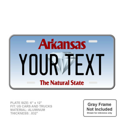 Arkansas Full Size 6" X 12" Personalized Novelty License Plate Thumbnail
