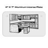 4 X 7 Aluminum License Plate  Thumbnail