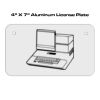 4 X 7 Aluminum License Plate  Thumbnail