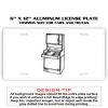 6 X 12 Full Size Aluminum License Plate for Cars and Trucks  Thumbnail