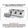 6 X 12 Full Size Aluminum License Plate for Cars and Trucks  Thumbnail