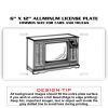 6 X 12 Full Size Aluminum License Plate for Cars and Trucks  Thumbnail