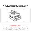 6 X 12 Full Size Aluminum License Plate for Cars and Trucks  Thumbnail