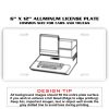 6 X 12 Full Size Aluminum License Plate for Cars and Trucks  Thumbnail