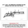6 X 12 Full Size Aluminum License Plate for Cars and Trucks  Thumbnail
