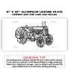 6 X 12 Full Size Aluminum License Plate for Cars and Trucks  Thumbnail