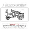 6 X 12 Full Size Aluminum License Plate for Cars and Trucks  Thumbnail