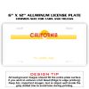 6 X 12 Full Size Aluminum License Plate for Cars and Trucks  Thumbnail