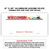 6 X 12 Full Size Aluminum License Plate for Cars and Trucks  Thumbnail