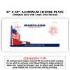 6 X 12 Full Size Aluminum License Plate for Cars and Trucks  Thumbnail