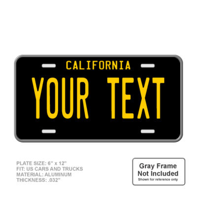 California Full Size 6" X 12" Personalized Novelty License Plate  Thumbnail