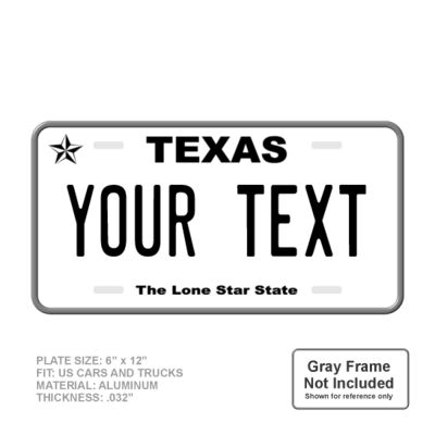 Texas Full Size 6" X 12" Personalized Novelty License Plate Thumbnail