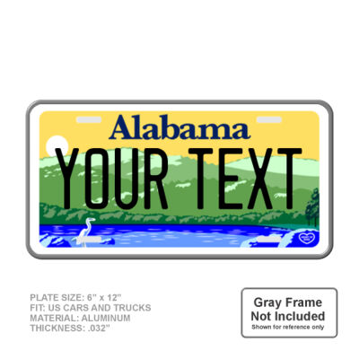 Alabama Full Size 6" X 12" Personalized Novelty License Plate Thumbnail