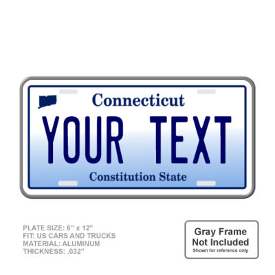 Connecticut Full Size 6" X 12" Personalized Novelty License Plate Thumbnail
