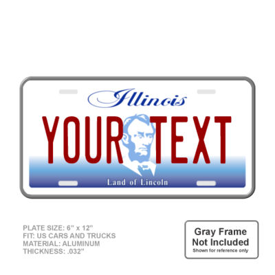 Illinois Personalized Full Size 6" X 12" Personalized Novelty License Plate Thumbnail