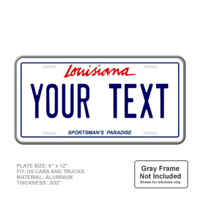Louisiana Personalized Full Size 6" X 12" Personalized Novelty License Plate  Thumbnail