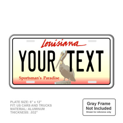 Louisiana Personalized Full Size 6" X 12" Personalized Novelty License Plate Thumbnail