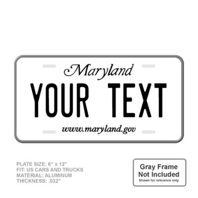 Maryland Personalized Full Size 6" X 12" Personalized Novelty License Plate Thumbnail