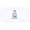 Personalized 3 X 6 Heavy Duty Plastic License Plate Thumbnail