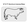 4 X 7 Aluminum License Plate  Thumbnail