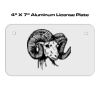 4 X 7 Aluminum License Plate  Thumbnail