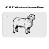 4 X 7 Aluminum License Plate  Thumbnail