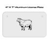 4 X 7 Aluminum License Plate  Thumbnail