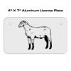 4 X 7 Aluminum License Plate  Thumbnail