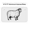 4 X 7 Aluminum License Plate  Thumbnail