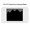 4 X 7 Aluminum License Plate  Thumbnail