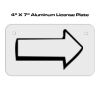4 X 7 Aluminum License Plate  Thumbnail