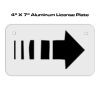 4 X 7 Aluminum License Plate  Thumbnail