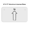 4 X 7 Aluminum License Plate  Thumbnail