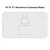4 X 7 Aluminum License Plate  Thumbnail