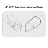 4 X 7 Aluminum License Plate  Thumbnail