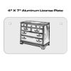 4 X 7 Aluminum License Plate  Thumbnail