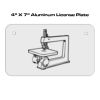 4 X 7 Aluminum License Plate  Thumbnail