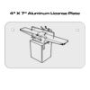 4 X 7 Aluminum License Plate  Thumbnail