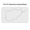 4 X 7 Aluminum License Plate  Thumbnail