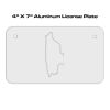 4 X 7 Aluminum License Plate  Thumbnail