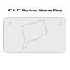 4 X 7 Aluminum License Plate  Thumbnail