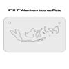 4 X 7 Aluminum License Plate  Thumbnail