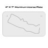 4 X 7 Aluminum License Plate  Thumbnail