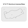4 X 7 Aluminum License Plate  Thumbnail