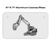 4 X 7 Aluminum License Plate  Thumbnail