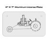 4 X 7 Aluminum License Plate  Thumbnail